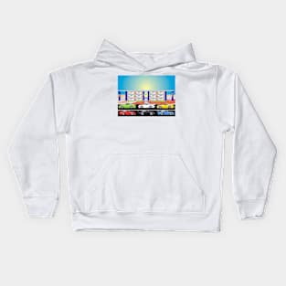 Boulevard Park with Porsche Sports Cars Kids Hoodie